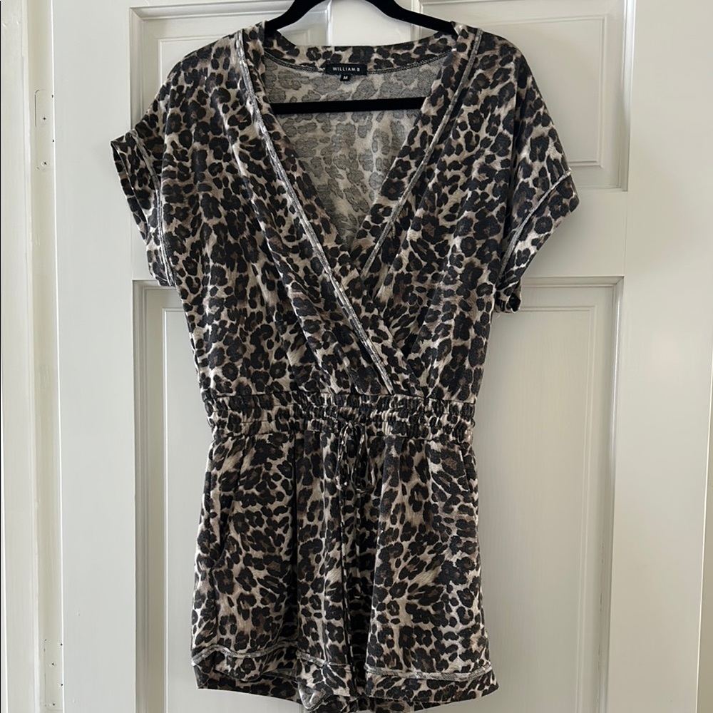 Animal Print Wrap Top